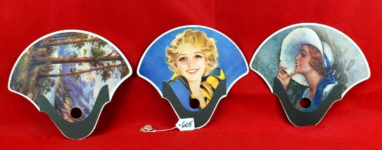 Lot Of 3; Shapleigh Diamond Edge Fans