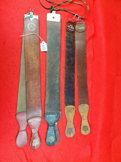 Lot Of 3; Ec Simmons Keen Kutter Razor Straps