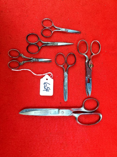 Lot Of 6; Ec Simmons Keen Kutter Scissors