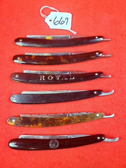 Lot Of 6 Straight Razors; Simmons Hardware Keen Kutter K44; Simmons Hardware Kk K451; Simmons Hardwa
