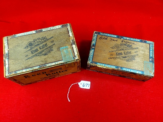 Lot Of 2; Keen Kutter Cigar Boxes