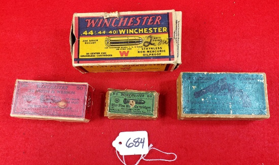 Lot Of 4 Empty Winchester Boxes