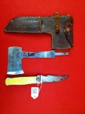 Knife/hatchet/sheath; Union Cutlery Co.; Combo Set