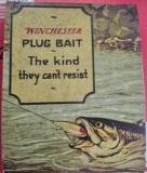 LOT 163A: Winchester plug bait cardboard fishing lure store 5.5x7 display card