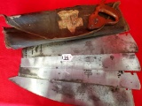 Ec Simmons Keen Kutter Saw Blade Set Canvas Bag With 4 Saw Blades And Handle