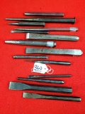 Lot Of 14 Keen Kutter Chisels And Punches