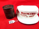 Lot Of 2 Simmons Automobile Enamel 1 Pint Full Can; Ec Simmons Keen Kutter Paint Hat