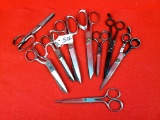 Lot Of 9 Keen Kutter Scissors