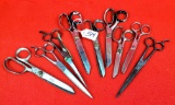 Lot Of 9 Keen Kutter Scissors