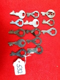 Lot Of 13 Keen Kutter Padlock Keys