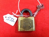 Winchester Padlock W/original Key