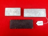 Lot Of 3; Witte Hardware Co Razor Hone In Original Box; Diamond King Razor Hone Metal Tin Only; Ec S