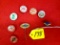S198: Lot Of 8 Shapleigh Diamond Edge Pin Backs