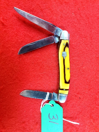 K031: Keen Kutter 873; 3 Blades; Butter And Molasses Stockman