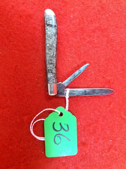 K036: Ecs Keen Kutter K11/sc Sliver Celluloid Handle; 2 ??; One Spear; One Pen Blade; 1905-1039