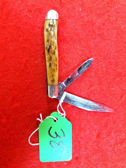 K038: Keen Kutter K733 ? ; 2 Blades; Stag Handles