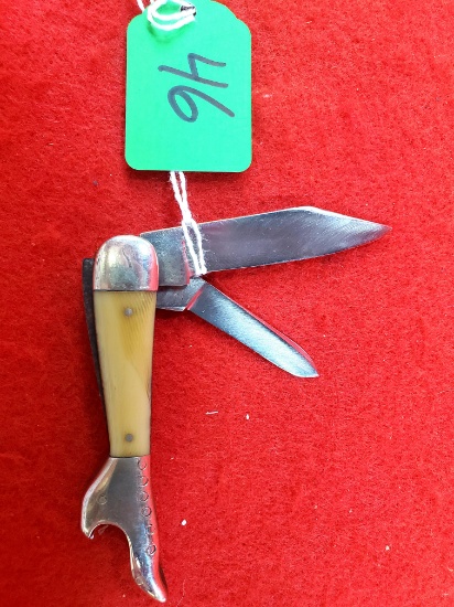 K046: Ecs Keen Kutter Woman?S Leg/shoe Knife; 2 Blades; Celluloid Handles