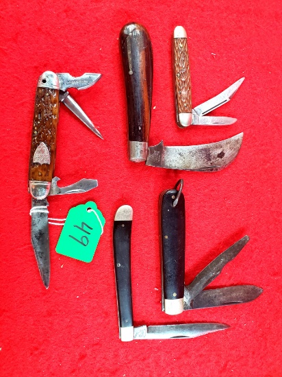 K049: Lot Of 5 |keen Kutter K5424; One Blade; Black Composite Handles |keen Kutter 833; 2 Blades; F