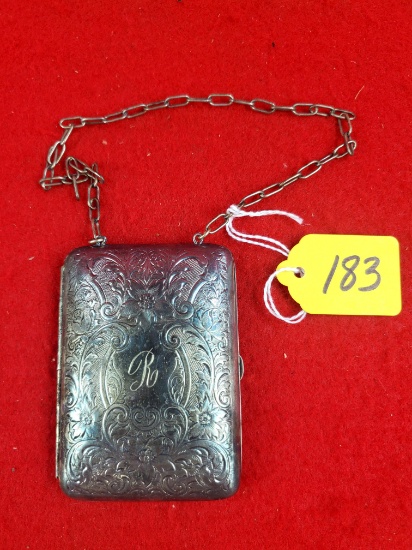 S183: Simmons Hardware Co. German Silver Coin/powder Puff Purse