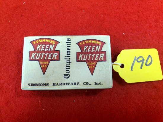 S190: Ec Simmons Keen Kutter Compliment Box W/fishing Hooks