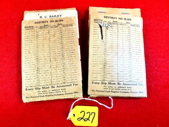 S227: Lot Of 2, Winchester Store Sales Slip Books