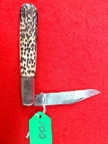 K100: Ecs Keen Kutter Barlow Type Knife; One Blade; Bone Handles