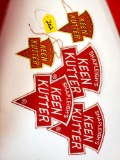S202: Lot Of 5, Shapleigh's Keen Kutter Patches (3), Keen Kutter Large Price Tag (2)