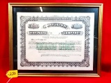 S250: Lot Of 3, Shapleigh Hardware Co Stockholder Certificate (2) Both Framed, Shapleigh Hardware C