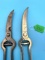 Lot Of 2; Kk Poultry Shears; Ec Simmons Kk Poultry Shears