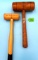 Lot Of 2; Norleigh Diamond Wooden Mallet; Kk Wooden Mallet