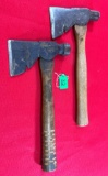 Lot Of 2 Shapleigh Diamond Edge Shingling Hatchet And Half Hatchet