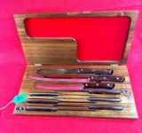 Kitchen Cutlery Set Of 9 In Wooden Box