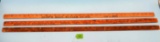 Lot Of 3; Kk Advertising Yard Sticks