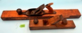 Lot Of 2; Ec Simmons Kk Transitional Wood Plane K33; Kk Wood Bottom Jack Plane Razee Beechwood 15