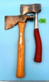 Lot Of 2; Shapleigh Kk Hatchet/hammer Nos Paper Label; Shapleigh Kk W/ Original Rubber Grip