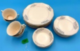 Set Of Shapleigh Dishes; 4 Cups; 8 Plates; 4 Bowls; 8 Saucers