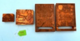 Lot Of 4; Winchester Printing Blocks