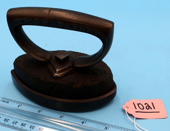 Polisher; Hoods Patent; Patd Jan 15; 1867; Milford Nh; Soapstone Body Rounded Bottom Edges L 5 1/8"