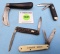 Lot of 4: KK pruning knife 140; Simmons Sonny 2 blade; KK 2 blade 60 3/4; KK 2 blade 0151
