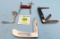 Lot of 4: KK key knife; Alcoa single blade Alcas A03; KK 3 blade K11S; Swiss Victorinox Switzerland