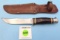 Simmons Hardware hunting knife w/KK marked sheath