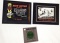 Lot of 2: Keen Kutter glass slides; cutlery and dog doesn't mind