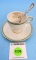 Simmons Lamberton Chine cup and saucer w/Simmons Hardware Co spoon