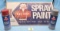 Keen Kutter Val Test spray paint sign w/2 cans of Val test spray paint