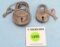 Lot of 2: Simmons Galvanized locks No 10 and No 27 both (with key)