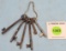 Lot of 6: Keen Kutter logo skeleton keys