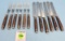Keen Kutter wood handle w/inlays 6 knives and 6 forks