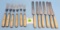 Lot of 12: Keen Kutter bone handle w/inlays 6 knives and 6 forks