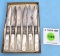 Set of 6 MOP knives E.C. Simmons Keen Kutter w/silver ferrule in box