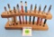 Lot of 11: Keen Kutter mechanical pencils and pens in wooden stand